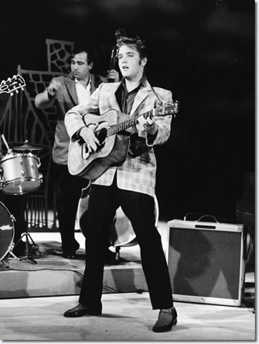 Elvis on Ed Sullivan show- ctsy. of Elvis Presley Music.com au
